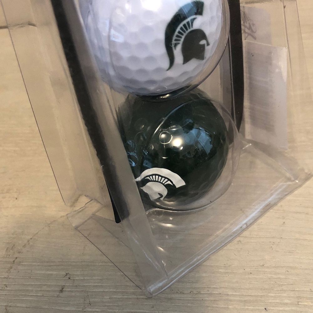 Michigan State Spartans 3 Golf Balls NIB New in Box - Picture 2 of 3